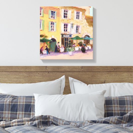 Franse Cafe Canvas Afdruk (Insitu (Slaapkamer))