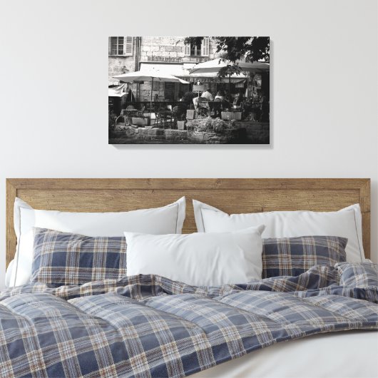 Franse Cafe Canvas Afdruk (Insitu (Slaapkamer))