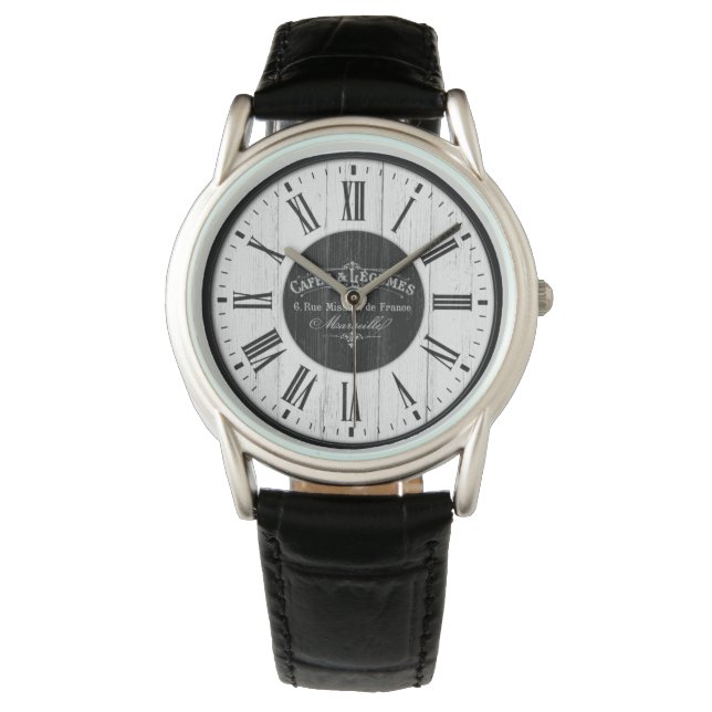 Franse Cafe Classic Retro Horloge (Voorkant)