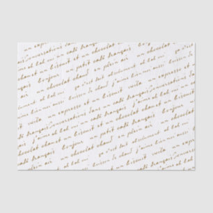 Franse Café Conversations Gold Words and Phrases T Tissuepapier