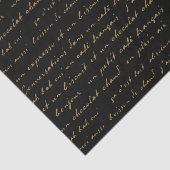 Franse Café Conversations Gold Words and Phrases Tissuepapier (Detail)