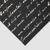 Franse Café Conversations White Words and Phrases Tissuepapier (Detail)