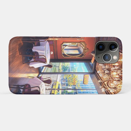 Franse Café iPhone/iPad Hoesje (Achterkant (horizontaal))