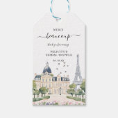 Franse Café Merci Beaucoup Parijse Aquarel Cadeaulabel (Voorkant)