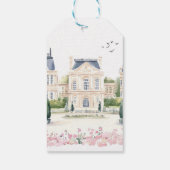 Franse Café Merci Beaucoup Parijse Aquarel Cadeaulabel (Achterkant)