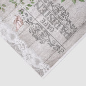 Franse Cafe Parisien Floral Wood Board - Ontkoppel Tissuepapier (Detail)