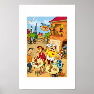 Franse Cafe Poster