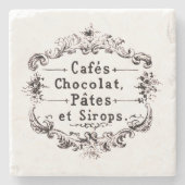 Franse Cafe Stenen Onderzetter (Voorkant)