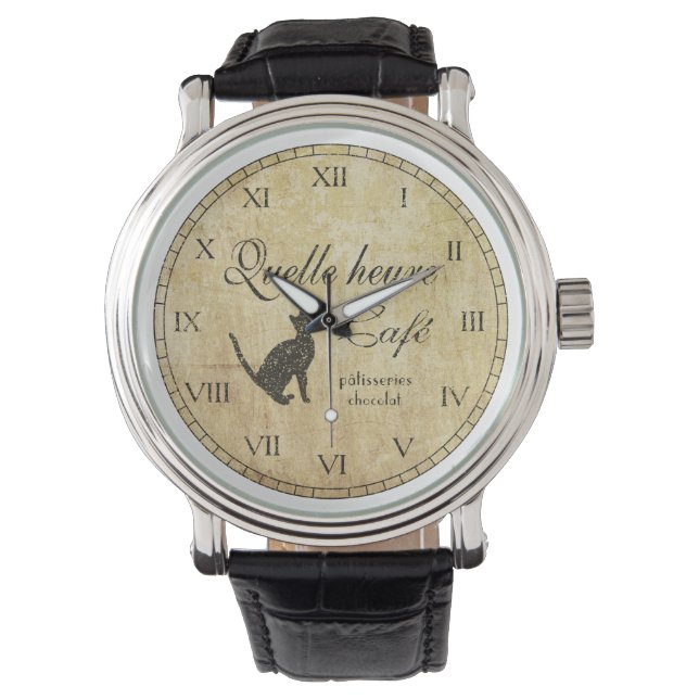  Franse Cafe Watch Horloge (Voorkant)