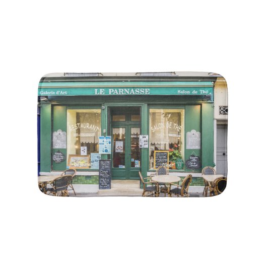 Franse cafés: Versailles gezellige scene. Badmat (Voorkant)