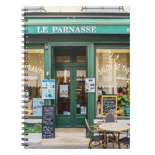 Franse cafés: Versailles gezellige scene. Notitieboek (Voorkant)