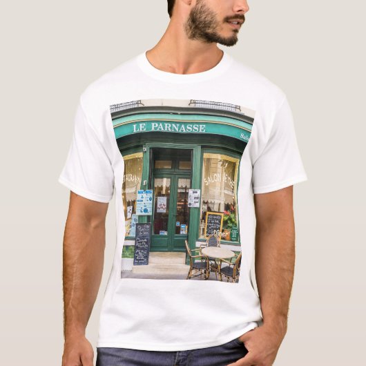 Franse cafés: Versailles gezellige scene. T-shirt (Voorkant)