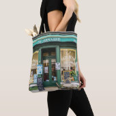 Franse cafés: Versailles gezellige scene. Tote Bag (Dichtbij)