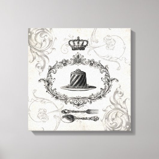  Franse Cake Cake Cake Stretch Canvas Afdruk (Voorkant)