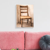 Franse Canvas Landelijke Stoel Print (Insitu (Woonkamer))