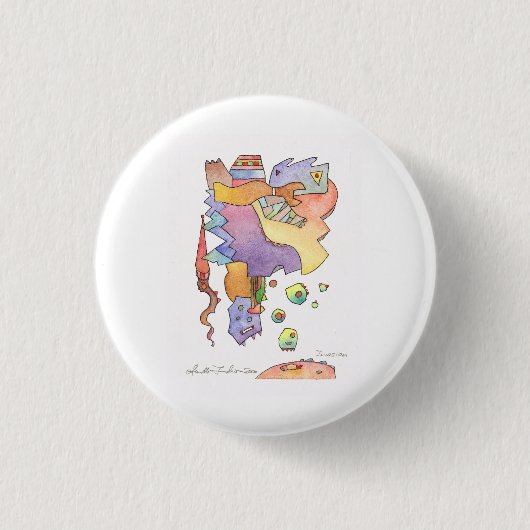 Franse Carneval in het zuiden van Frankrijk Ronde Button 3,2 Cm (Voorkant)