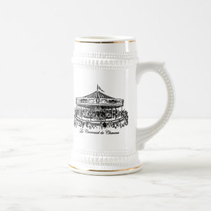 Franse carrouselpaarden Apparel en Gifts Bierpul