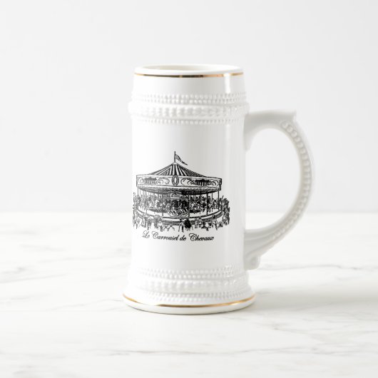 Franse carrouselpaarden Apparel en Gifts Bierpul (Rechts)