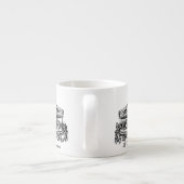 Franse carrouselpaarden Apparel en Gifts Espresso Kop (Achterkant)