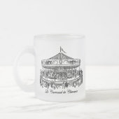 Franse carrouselpaarden Apparel en Gifts Matglas Koffiemok (Links)