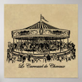 Franse carrouselpaarden Apparel en Gifts Poster (Voorkant)