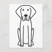 Franse Cartoon voor witte en zwarte hond Briefkaart (Voorkant)