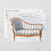  Franse Chaises Lounges Custom Bedankt Briefkaart (Voorkant / Achterkant)
