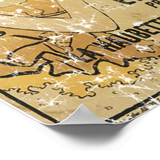 Franse Champagne-1899 - zwaar getroffen Poster (Hoek)