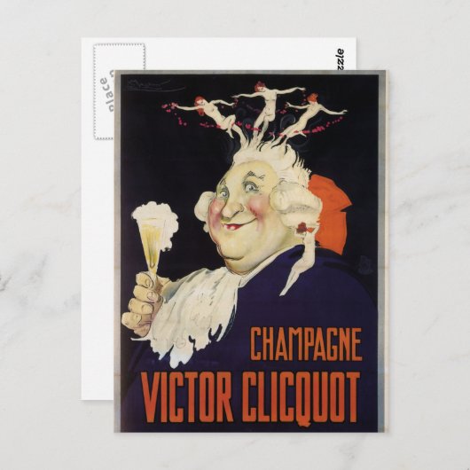  Franse Champagne Briefkaart (Voorkant / Achterkant)