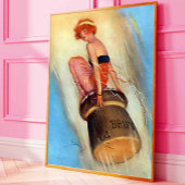 Franse Champagne Poster jaren '30 Flapper