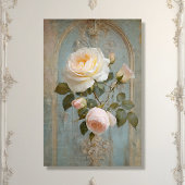 Franse Chateau Blauw Roze Bloemen Decoupage Tissuepapier