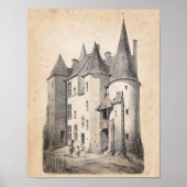Franse Chateau Decor chateau-architectuur art nr. Poster (Voorkant)