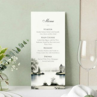 Franse Château Geheime Tuin Bruiloft Menu