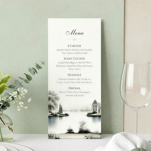 Franse Château Geheime Tuin Bruiloft Menu
