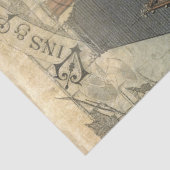 Franse  Chateau Peacock Ephemera-ontkoppeling Tissuepapier (Detail)