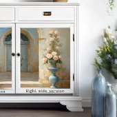 Franse Chateau Rozen Blauw Roze Bloemen Binnenplaa Tissuepapier