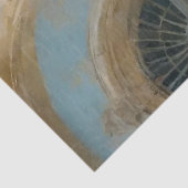 Franse Chateau Rozen Blauw Roze Bloemen Binnenplaa Tissuepapier (Detail)