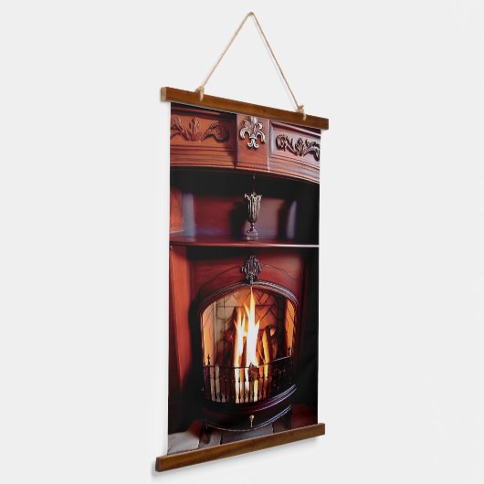 Franse Chateaux Kleine Haard Wandtapijt Hangend Wandkleed (Gebogen)