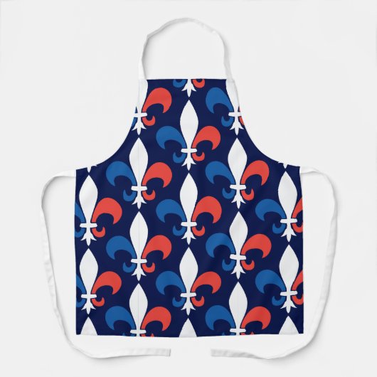 Franse Chef Fleur de Lys Celebrate Frankrijk Schort (Voorkant)