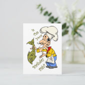 Franse chef-kok ~ Is dit je verjaardagsvis? Briefkaart (Staand voorkant)