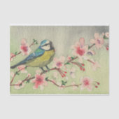  Franse Cherry Blossom Titmouse Decoupage Tissuepapier (Voorkant)