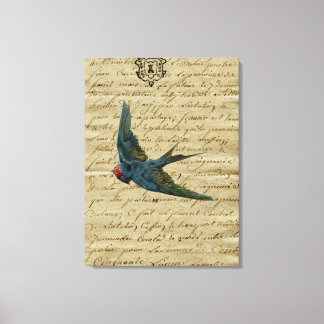  Franse Chic Bird Print Flying Swallow