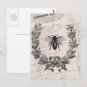 Franse Chic Honey Bee Briefkaart (Voorkant / Achterkant)
