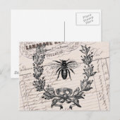  Franse Chic Honey Bee Briefkaart (Voorkant / Achterkant)