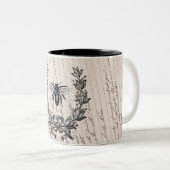  Franse Chic Honey Bee Tweekleurige Koffiemok (Voorkant rechts)