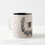  Franse Chic Honey Bee Tweekleurige Koffiemok (Voorkant links)