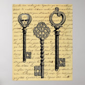  Franse Chic Skeleton Keys Poster (Voorkant)