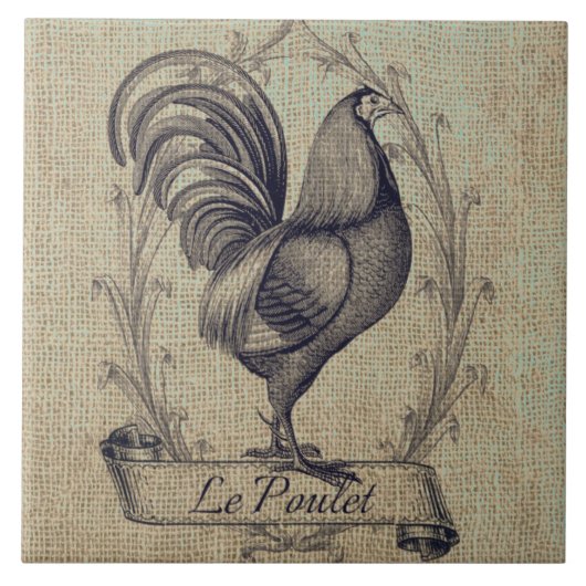  Franse Chicken Illustratie Tegeltje (Voorkant)