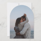  Franse Chinoiserie Blauwe Bloemen Huwelijk Kaart (Achterkant)