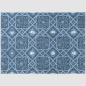 -Franse Chinoiserie Blue Floral-ontbinding Tissuepapier (Voorkant)